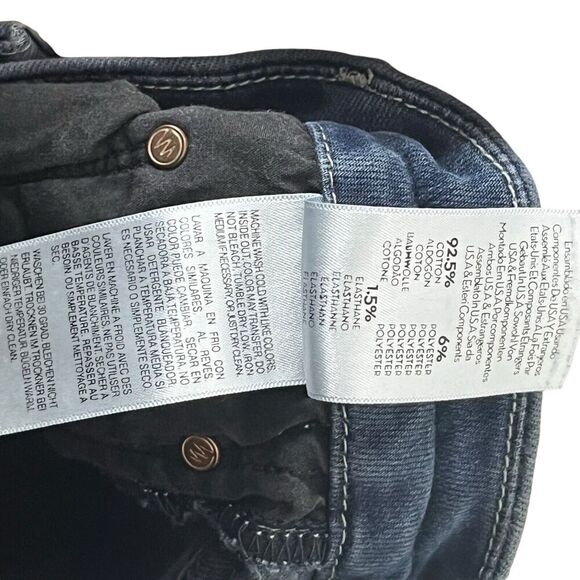 Mother Looker Ankle Fray Jeans Repeating Love Women’s Size 26 Raw Hem - Picture 11 of 15